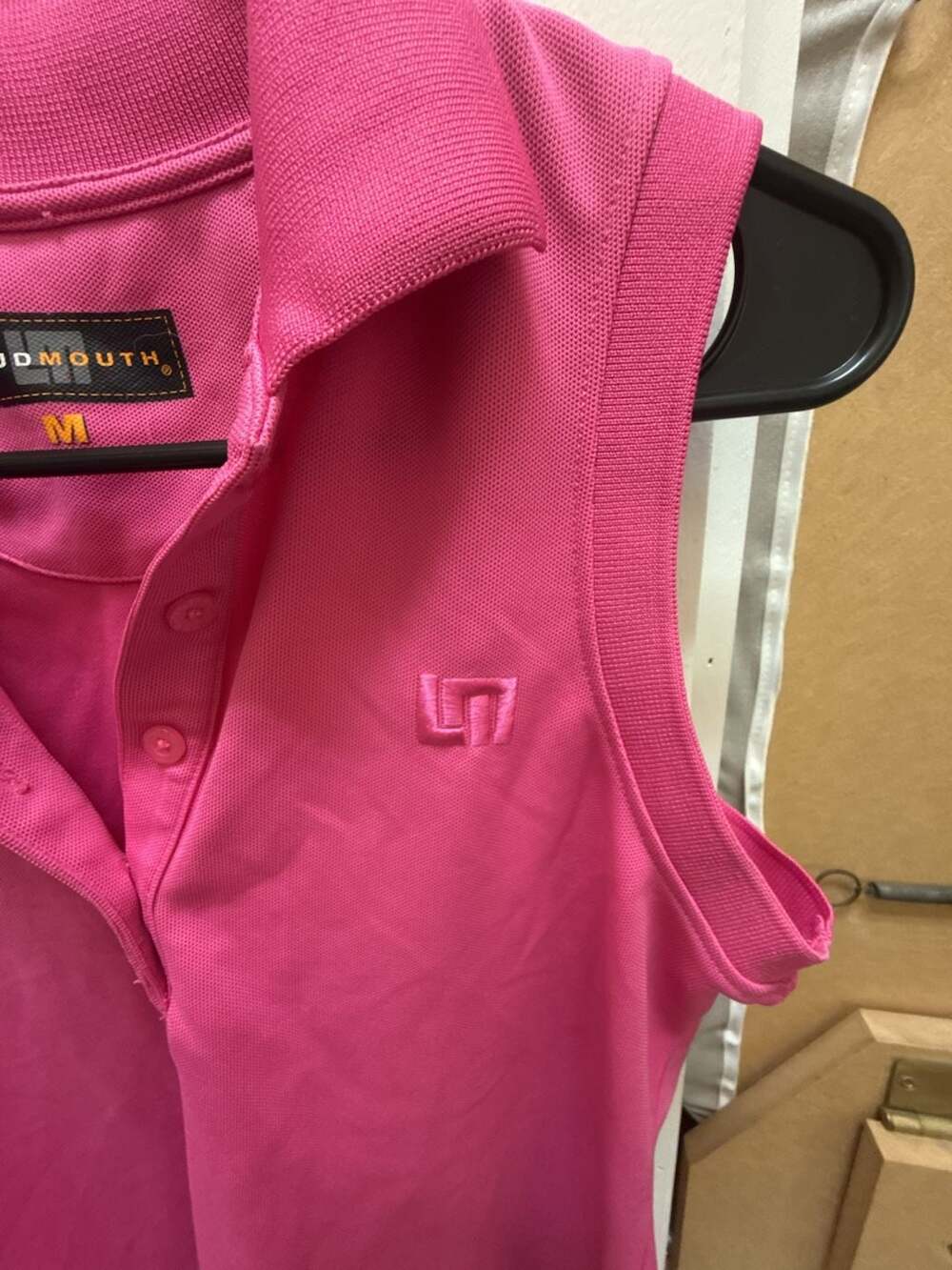 Loudmouth Women's Sleeveless Polo Shirt Pink Size M - Picture 3 of 5